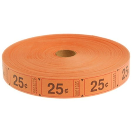 25 Cent Orange Raffle Tickets