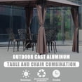 thumbnail image 2 of YRLLENSDAN Patio Dining Set Outdoor Dining Table Set Dining Chairs Set of 4 Outdoor Dining Set Wrought Iron Patio Furniture Patio Furniture Patio Chairs Chat Set Weather Resistant, 2 of 7
