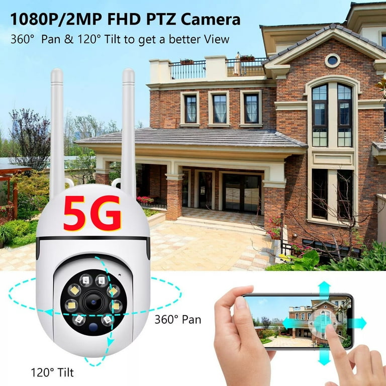 Dazone 5Ghz Wireless wifi Camera, 1080P HD WiFi Home Security Camera  System, Outdoor 5G 2.4G Dual Band Wifi Night Vision Cam, CCTV PTZ Smart  Camera