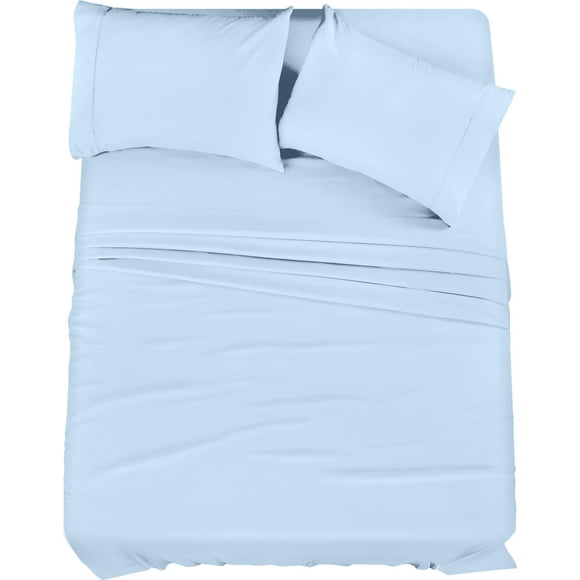 Juego de sábanas Utopia Bedding de microfibra totalmente cepillada, 4 piezas
