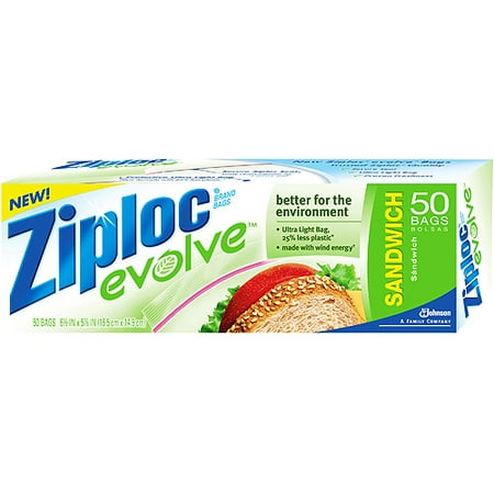 Ziplock® Evolve® 50 Count Sandwhich Bags