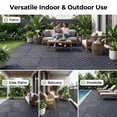 thumbnail image 5 of Plastic Interlocking Deck Tiles, 44 Pack 12"x12" Waterproof Non-Slip Outdoor Patio Flooring, Drainable Snap Together Decking Tiles for Poolside, Porch, Garden, Backyard & Shed Floor, Grey, 5 of 12