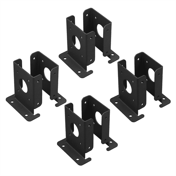 4Pcs Adjustable Wood Fence Pergola Post Base Brackets Kit Heavy Duty Post Anchor Base Brackets for Deck Railing Mailbox