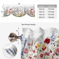 thumbnail image 6 of Tie Up Valance Curtain for Kitchen,Colorful Flower Spring Blossom Floral Plant Rod Pocket Short Curtains Adjustable Tie-Up Shade Valances,Green Herb on White Window Treatment for Bathroom Living Room, 6 of 9