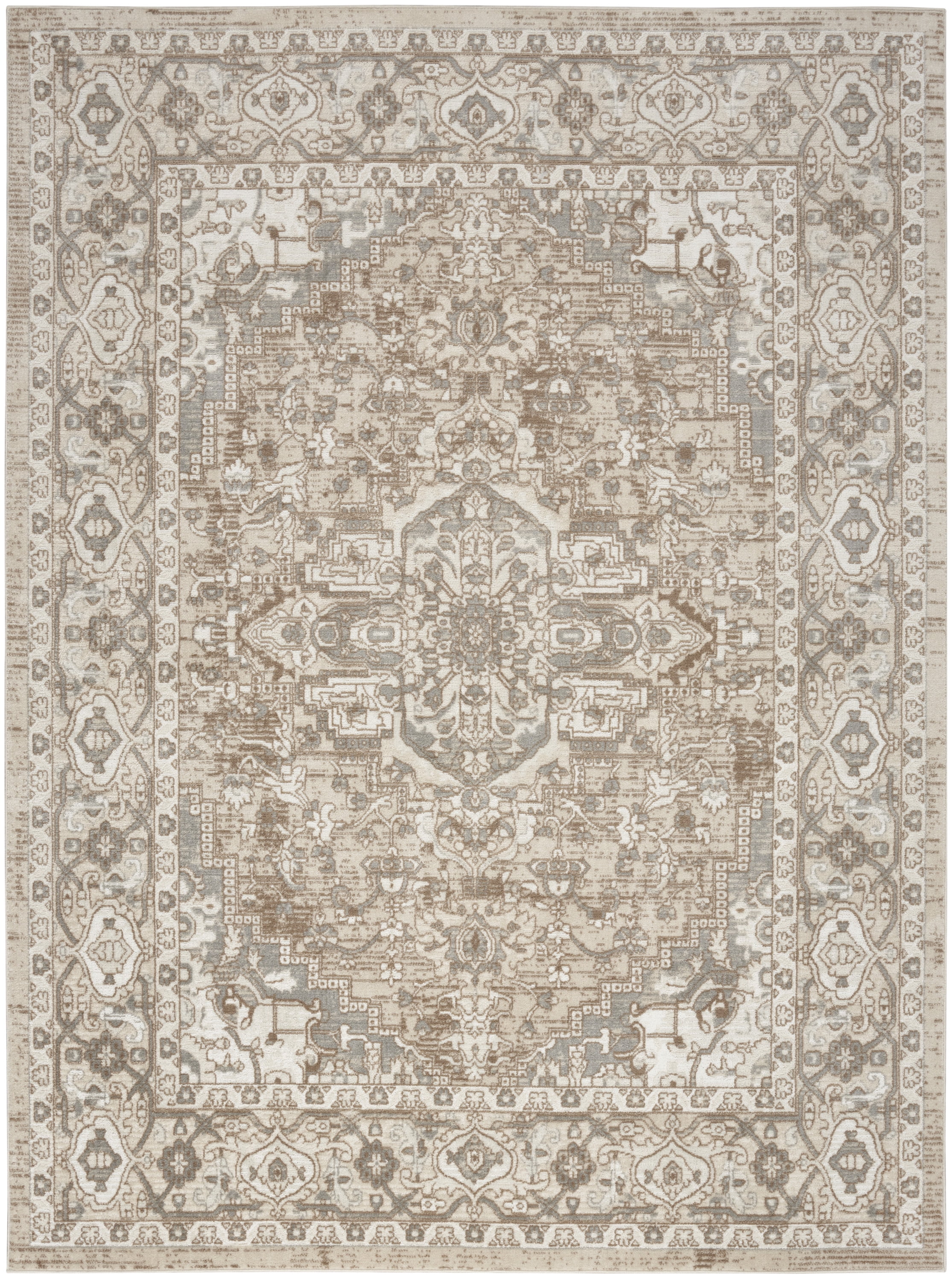 Nourison Concerto Persian Beige 5'3" x 7'3" Area Rug, (5x7)
