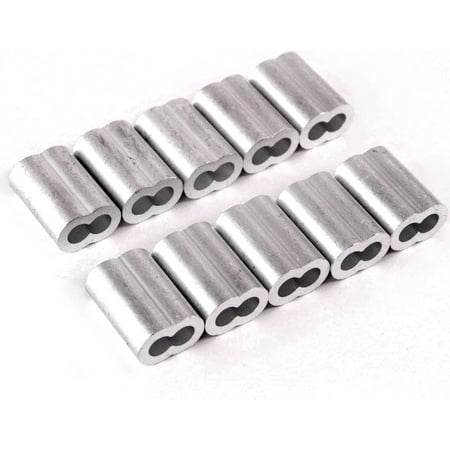 

Inches Aluminum Wire Rope And Cable Line End Double Barrel Ferrule - Qty 10