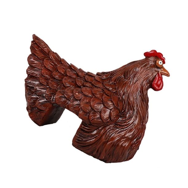 Injueey de pollo 2021, escalera de sujeción, artesanía de resina de gallina, adornos de resina de de sujeción, escalera de jardín, Barra de herramientas Marrón Injueey HA006821-03B