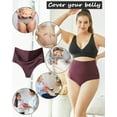 thumbnail image 5 of Finetoo Tummy Control Shapewear Thongs for Women High Waisteded Body Shaper Underwear No Show Panties 4 Pack S-3XL, 5 of 5