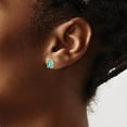 thumbnail image 3 of 14k Yellow Gold 8x5.2mm Pear Blue Topaz Earrings - 9mm, 3 of 6
