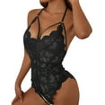 thumbnail image 4 of TSADFHJI Lingerie Sexy de Noël pour Femmes Grande Taille 4X Mode Bobysuit Lingerie Jeu de Rôle Lingerie Sexy Femmes Dentelle à Carreaux Rouges TTTG Noir, 4 of 9