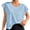 Sky Blue, variant on bravefron Women Short Sleeve Workout Shirts Open Back Tops Casual Mesh Yoga Tops Y2k Athletic Gym Slouchy Crop Running Tees