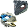 Jurassic World Velociraptor Blue & Therizinosaurus Mask Bundle with Opening Jaw, Realistic Texture and Color, Eye and Nose Openings and Secure Strap; Ages 4 and Up
