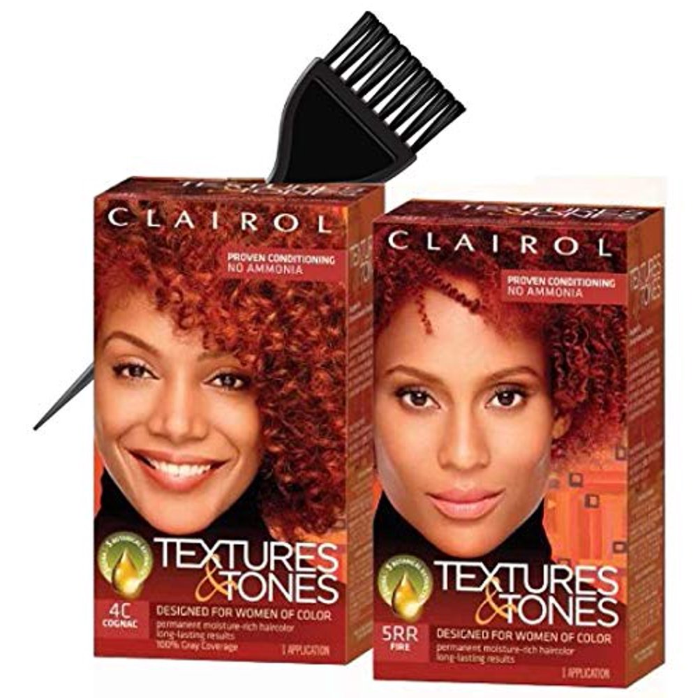 Clairol TEXTURE & TONES Permanent MoistureRich Haircolor, No Ammonia (w/Sleek Brush) Hair Color