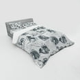 thumbnail image 3 of Ambesonne Grey Bedding Set 3 Pcs, Horse Royal Animal Retro, Twin, Grey White, 3 of 3