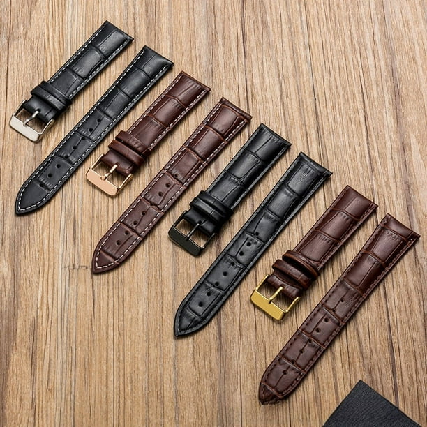 Accesorios para relojes Correa de piel de vaca con capa para la cabeza Hebilla de reloj unisex Hebilla de reloj Correa de piel de bambú