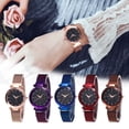 thumbnail image 3 of Matsuzay Reloj de cielo estrellado para mujer, reloj de lujo para mujer, reloj de cuarzo con diamantes a la moda para mujer Relojes inteligentes Marrón, 3 of 6