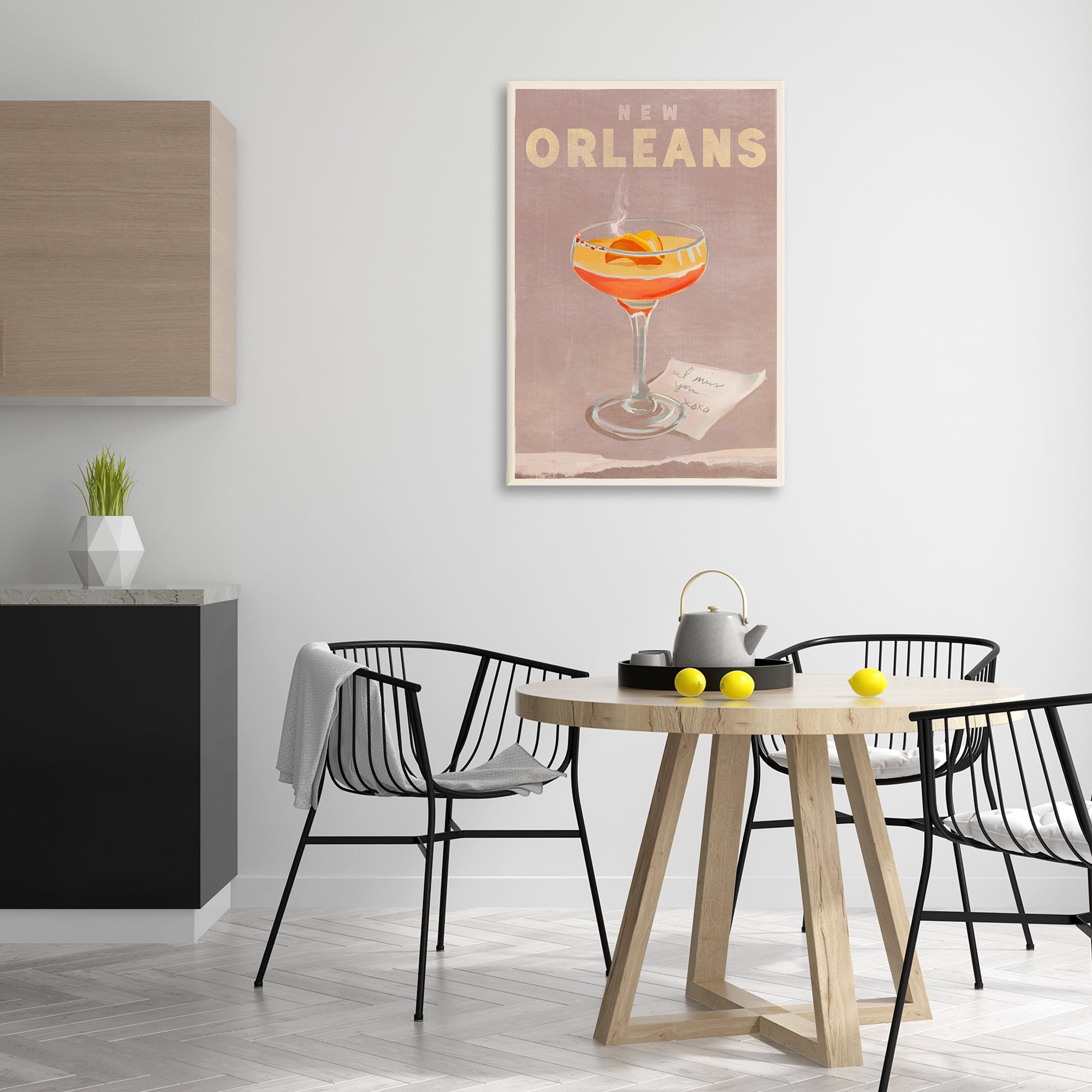 Stupell Industries New Orleans Cocktail Food & Beverage Painting Wrapped Canvas Art Print Wall Art, 24 x 36