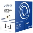 thumbnail image 1 of Cable Ethernet VIVO CABLE-V018 Cat5e, 250 pies, resistente al agua, negro, 1 of 9