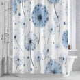thumbnail image 3 of Blue Dandelion Shower Curtain for Bathroom Decor, Pastoral Flowers Farmhouse Plant Spring Waterproof Fabric Shower Curtain, 36"x72" Set with 12 Hooks, 3 of 9