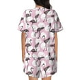 thumbnail image 3 of Kdxio Pineapple Flamingo Print Pajamas Sets for Women Short-Sleeved Pjs with Lounge Shorts Two Piece Sleepwear S-4XL, 3 of 9