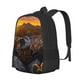 thumbnail image 1 of Balery Lizard With Sunglasses Sunset Mochila para hombre y mujer - Tela Oxford 600D resistente - Gran capacidad, resistente al agua, ideal para la escuela, viajes y senderismo, 1 of 6