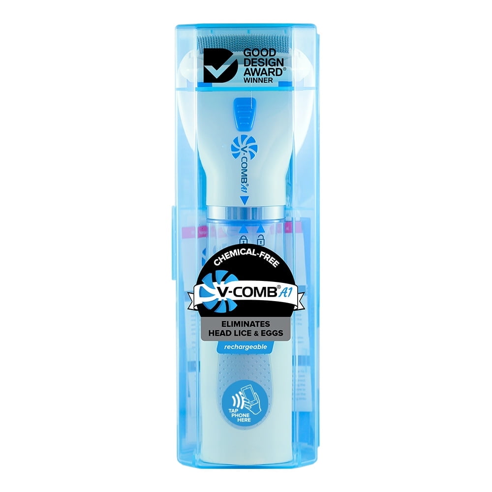 V-Comb A1 Ergonomic Lice Comb Kit with 4 Disposable Capture Filters, 4 Count