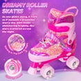 thumbnail image 5 of MammyGol Kids Roller Skates for Girls Boys Kids, Sizes Adjustable Fluorescent Quad Skates with Light up Wheels - Birthday Gift for Indoor Outdoor, 5 of 6