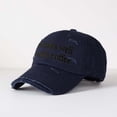 thumbnail image 5 of works well with coffee Letter Embroidered Color Block Trucker Hat Unisex Adjustable Cotton Breathable Fashion Cap for Travel Daily Wear, 5 of 6