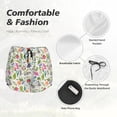thumbnail image 4 of JUNZAN Rabbit And Butterfly Print Women's Athletic Gym Running Shorts with Phone Pockets - Workout Shorts -Large, 4 of 7