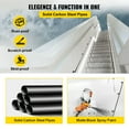thumbnail image 3 of VEVOR Pipe Stair Handrail, 11ft Staircase Handrail, 440lbs Load Capacity Carbon Steel Pipe Handrail, Industrial Pipe Handrail with Wall Mount Support, Round Corner Wall Handrailing for Indoor, Outdoor, 3 of 9