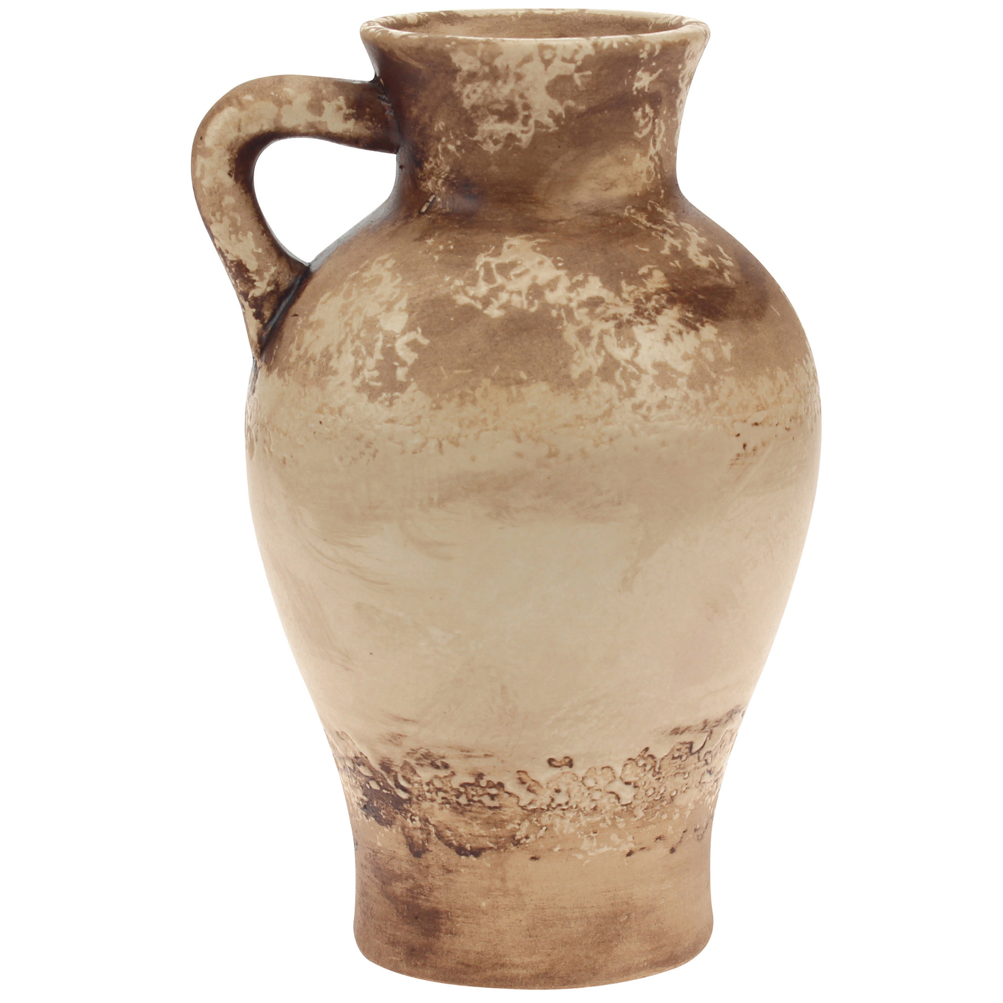 Stonebriar Collection small sand weathered vase with handle
