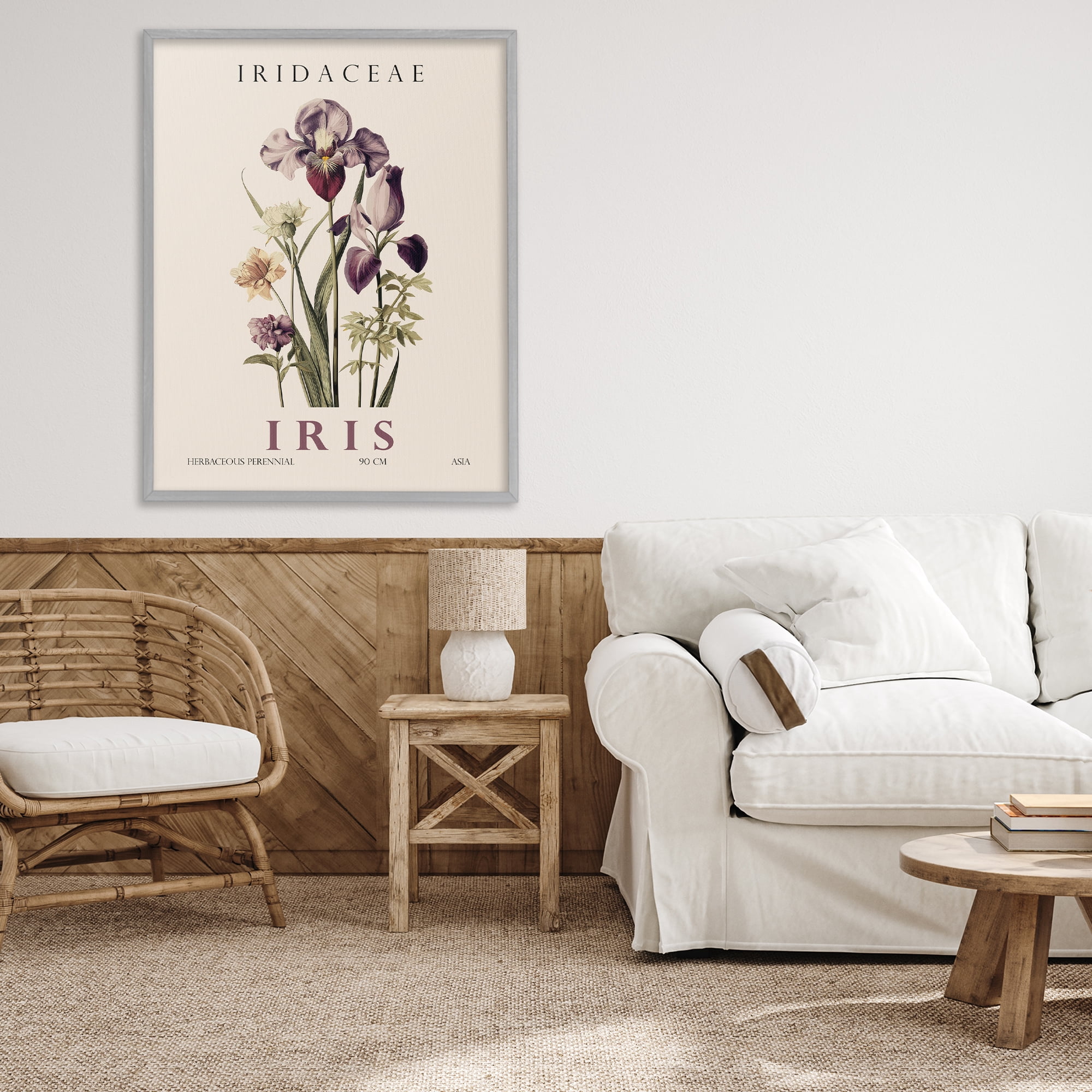 Stupell Industries Natural Iris Bundle Gray Framed Giclee Art, design by Christopher Giampietro