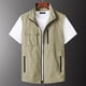 thumbnail image 5 of Chaleco para exteriores 7XL, chaleco de verano para hombre, nuevo chaleco multibolsillo ligero impermeable de malla para fotografía, pesca, Camping, chaqueta sin mangas de carga, 5 of 5