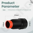 thumbnail image 2 of Car Drying Nozzle for Milwaukee M18 2824-20 Fuel Leaf Blowers - 8" Long Car Drying Blowpipe with Red Soft Tip Cover for Milwaukee M18, Note: Not suitable for 2724-21, 2 of 7