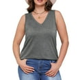 thumbnail image 5 of Womens Tank Tops V Neck Summer Sleeveless Shirts Casual Cotton Loose Tees, 5 of 7