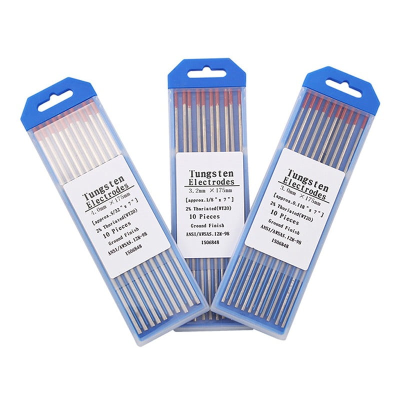 10pcs TIG Welding Tungsten Electrodes.040" 1/16" 3/32" 1/8" 5/32" by 7" Length 