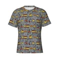thumbnail image 3 of Naloa Modern Excavator Men's T-Shirt Sport T-shirt Men's Basic Tee Casual Men's Shirt, Round Neck, Short Sleeves - Small, 3 of 5