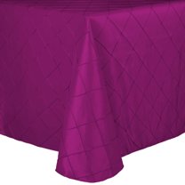 Ultimate Textile Embroidered Pintuck Taffeta 108 x 132-Inch Oval Tablecloth