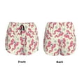 thumbnail image 3 of Rateoe Bow With Sugar Skull Printed 2 in 1 Women's Workout Shorts for Athletic Gym Running Shorts with Phone Pockets-X-Large, 3 of 7