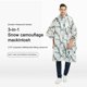 thumbnail image 4 of Camo Poncho Impermeable Viaje Lluvia Engranajes Lluvia Ponchos Canopy Estera a prueba de humedad JShteea El nuevo, 4 of 9