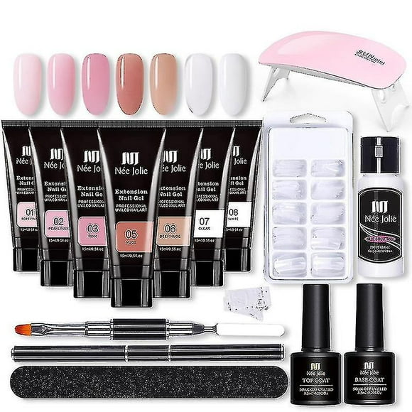 Nail Set With Nail Dryer Nail Polygels Polish Gel Set Soak-off Nail Art Tools Sets For Beginners
