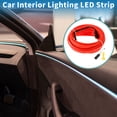 thumbnail image 2 of Cuerda de luz LED EL de 4m Unique Bargains, tira de luz de neón flexible para iluminación interior de automóviles, caja de baterías (3V) roja, 2 of 7