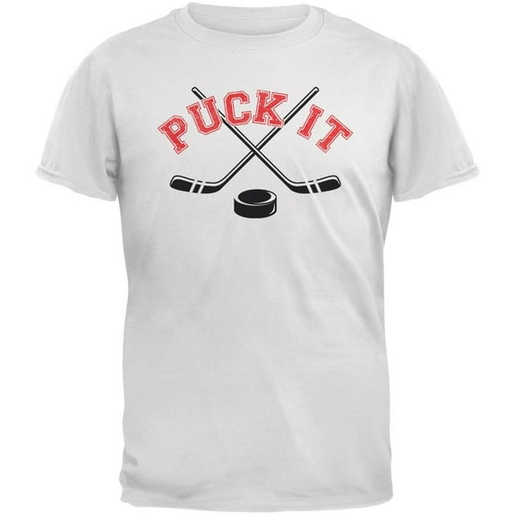 Puck It White Adult T-Shirt - Large
