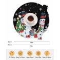 thumbnail image 6 of 13 Inch Round Placemats Set of 6, Black Snowman Christmas Non Slip Heat Insulation PP Table Mats, Gifts Xmas Tree Winter Snowflake Washable Place Mats for Kitchen Dining Party Table Decor, 6 of 7