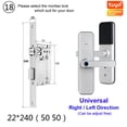 thumbnail image 2 of Door Lock, X5 Biometric Fingerprint Security Intelligent Tuya Smart APP Password Electronic Door Lock Built-in Eight Language Voices ,Easy to Install, 2 of 6