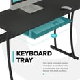 thumbnail image 6 of Open Box RIF6 L Shaped Computer Desk w/ Keyboard Tray, Easy Assembly, Black, 6 of 9