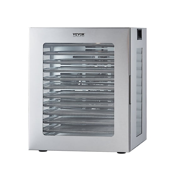 VEVOR Food Dehydrator Machine, 12 Stainless Steel Trays, 850W Electric Food Dryer with Adjustable Temperature & 24-Hour Timer, Freeze Dryer for Jerky, Meat, Fruit, Vegetables, Herbs, Dog Tre