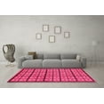 thumbnail image 3 of Ahgly Company Indoor Round Abstract Pink Modern Area Rugs, 6' Round, 3 of 4