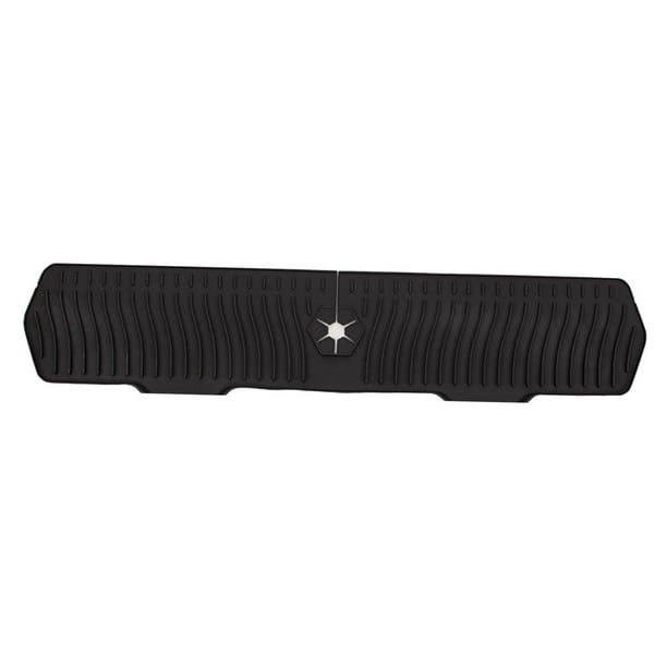 Alfombrilla de silicona para grifo, alfombrilla de drenaje, protector de fregadero, protector contra salpicaduras de grifo de silicona Negro