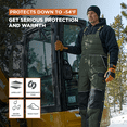 thumbnail image 5 of RefrigiWear 54 Gold Insulated Bib Overalls - Heavy-Duty, Water-Repellent, -20°F Comfort Rating, Durable Cold Weather Workwear, 5 of 7